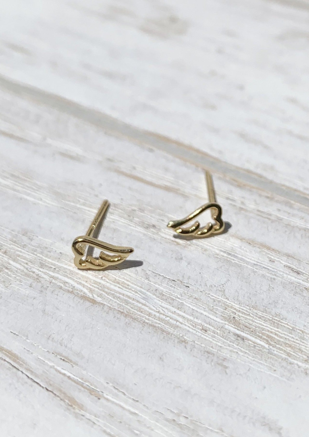 14K Gold Plated Wings Tiny Earrings - Elegant Bridal Party Gifts for Wedding, Bridesmaids, Anniversary & Special Occasions