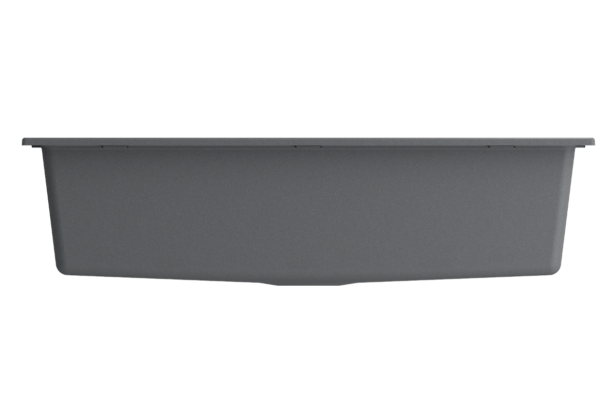 BOCCHI BAVENO LUX 34 Dual Mount Single Bowl Granite Composite Kitchen Sink with Integrated Workstation | Includes Accessories & Covers | Perfect for Modern Kitchens, Food Prep & Dishwashing