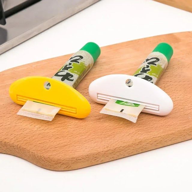 5Pcs White Plastic Toothpaste Tube Squeezer Dispenser - Toothpaste Saver Clip for Kids & Adults - Bathroom Organizer for Efficient Toothpaste Use - Perfect for Travel, Home & Daily Oral Care Routine