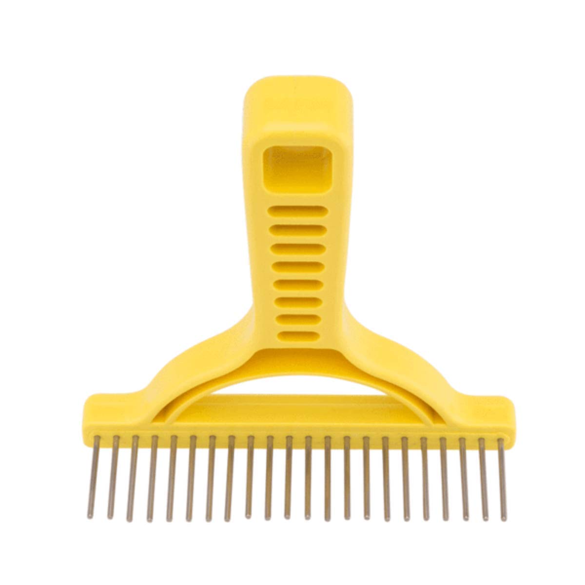 Premium Pet Grooming Brush - Silky Smooth Rotating Teeth for Easy Shedding & Detangling | Extra-Long Handle Yellow Dog Brush for Daily Coat Care | Perfect for Golden Retrievers, Huskies & Long-Haired Breeds