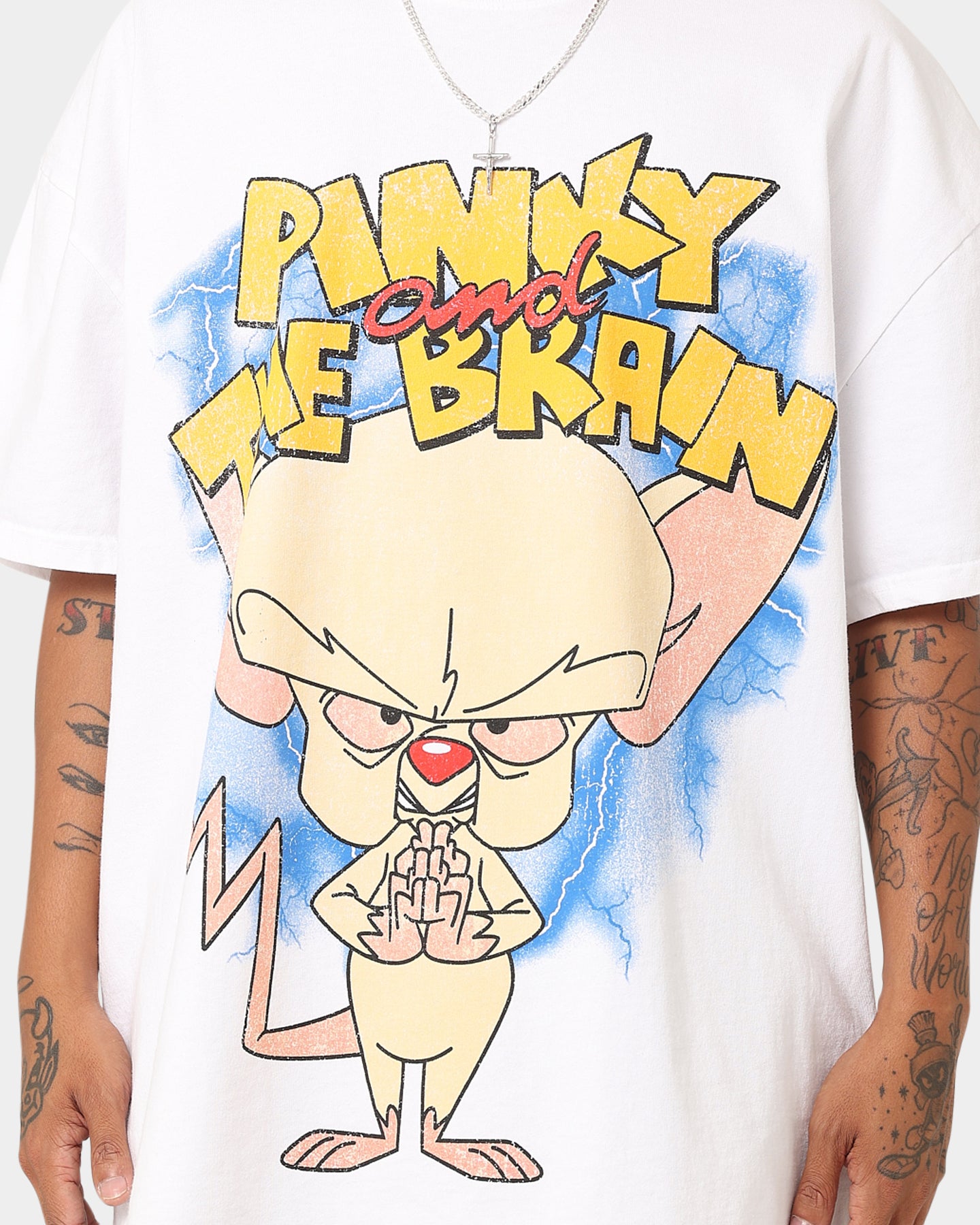 Pinky & The Brain Vintage T-Shirt - Cartoon Network Heavyweight White Tee - American Thrift Style for Casual Wear & Fan Gifts