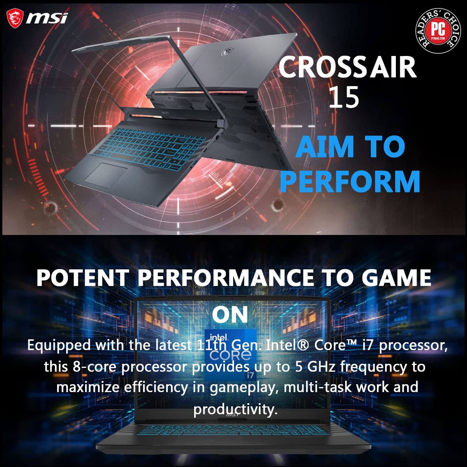 MSI Crosshair 15 Gaming Laptop - 15.6