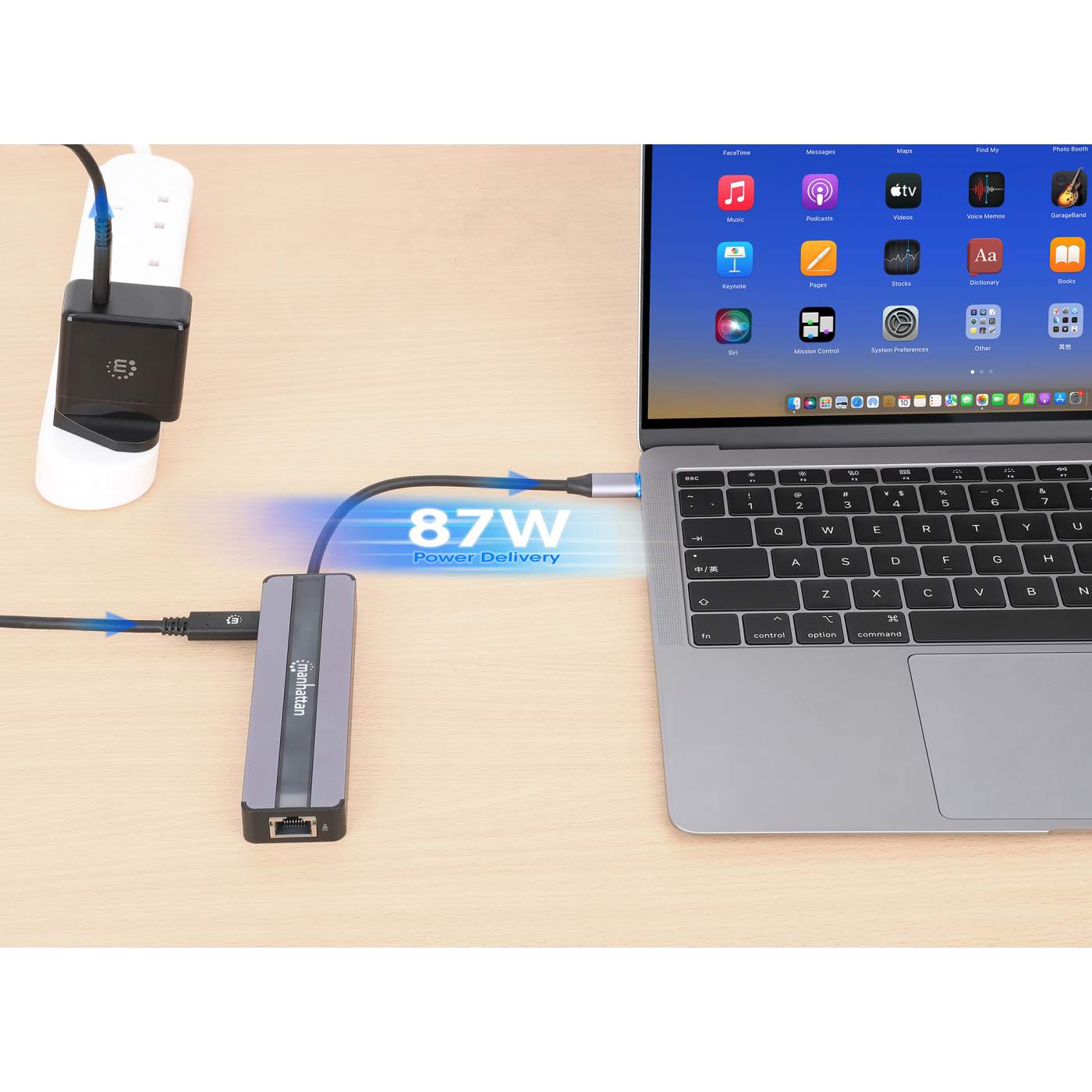 7-in-1 USB C Docking Station with 100W Power Delivery for MacBook Pro/Air, 4K HDMI, USB 3.0 Ports - Perfect for Home Office, Gaming & Multi-Monitor Setup
