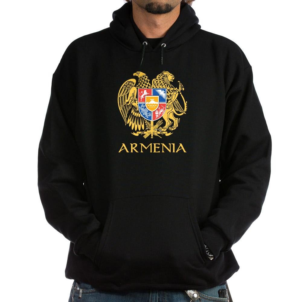 Armenian Coat of Arms Hoodie for Men - Dark Zip-Up Sweatshirt | National Pride Apparel | Perfect for Cultural Events & Cold Weather