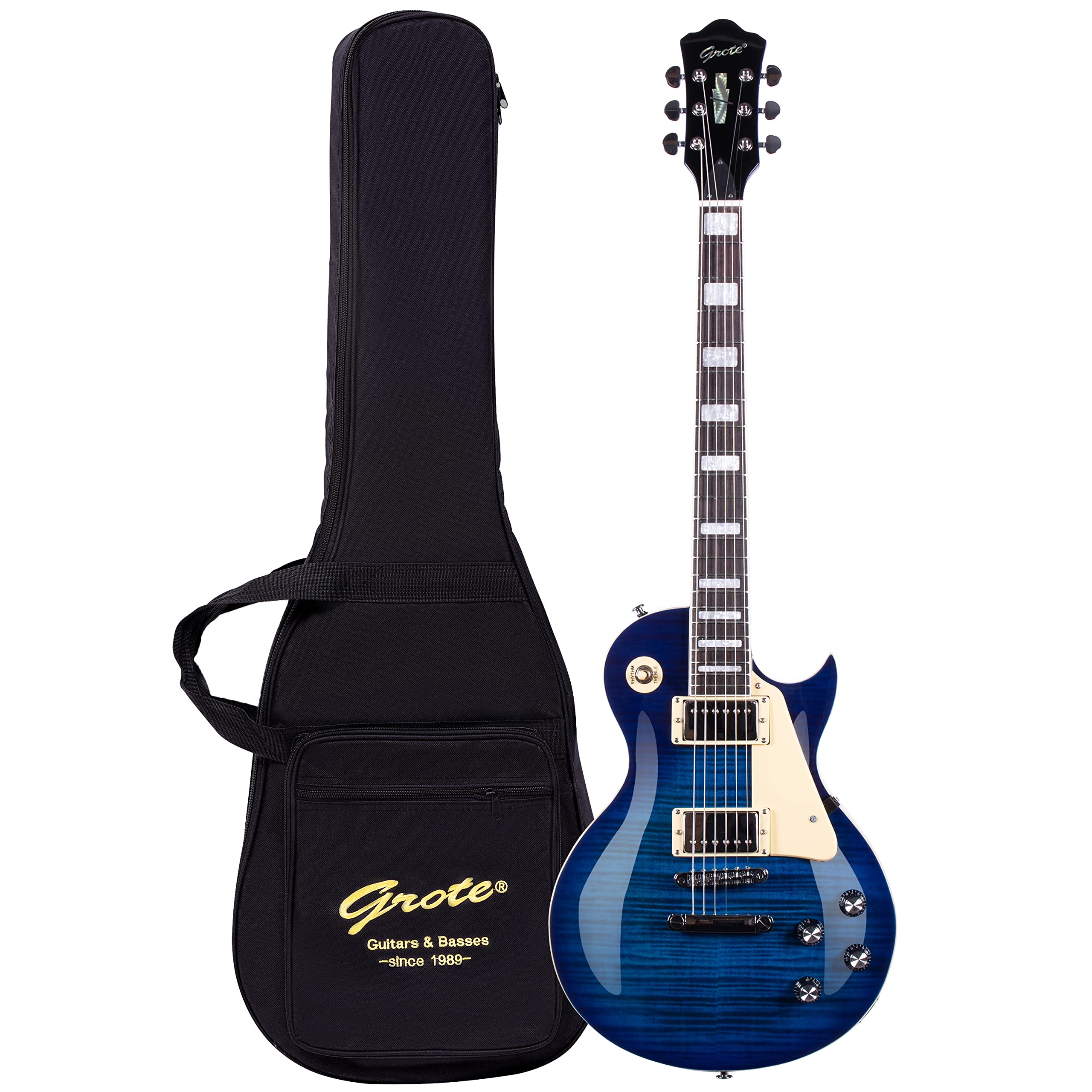 GROTE Solid Body Electric Guitar with Gigbag LPYS-006 - Perfect for Beginners, Practice & Live Performances