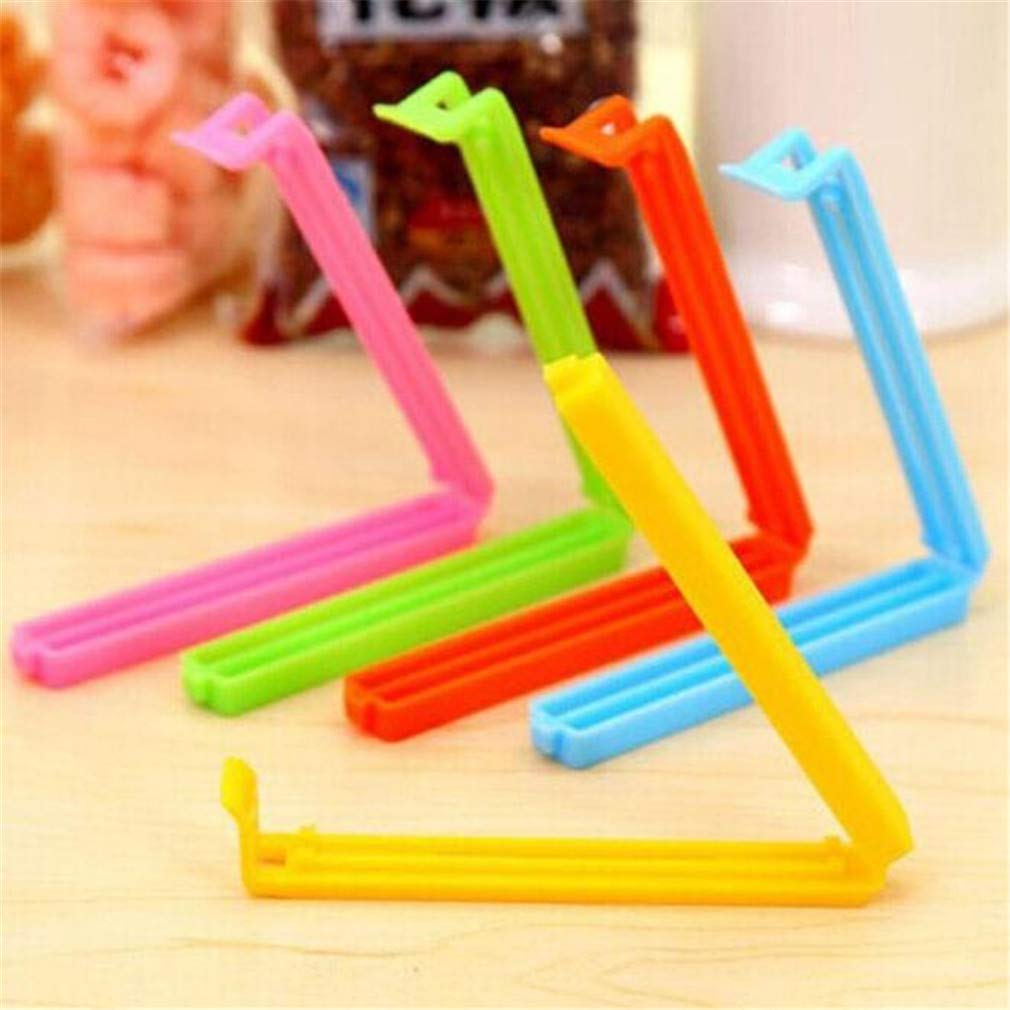 6-Pack Reusable Food Storage Bag Clips - Airtight Snap Closure Chip Bag Sealer for Kitchen, Snacks, Bread, Cereal & More - Keep Food Fresh & Organized