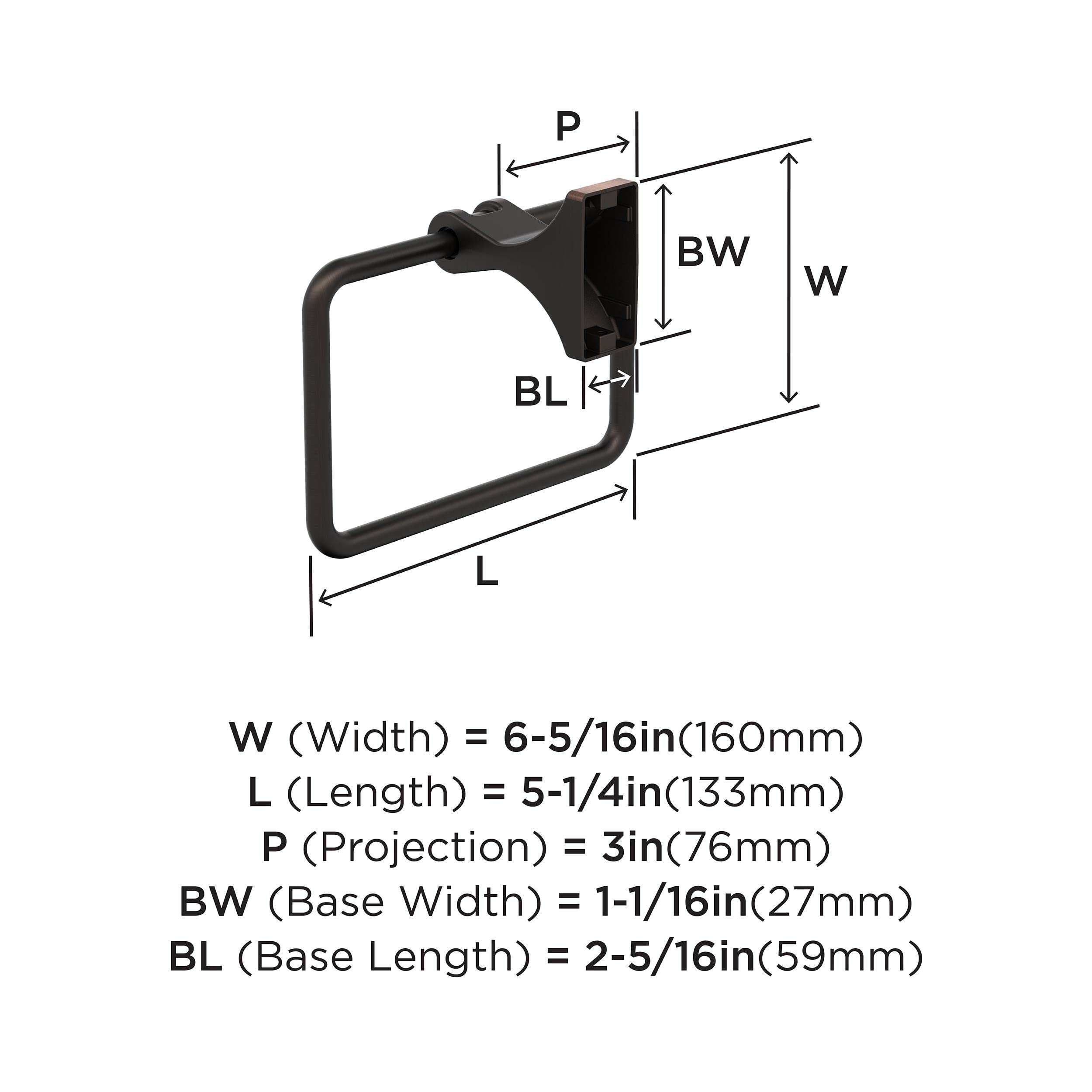 Amerock Oil Rubbed Bronze Towel Ring - 5.25
