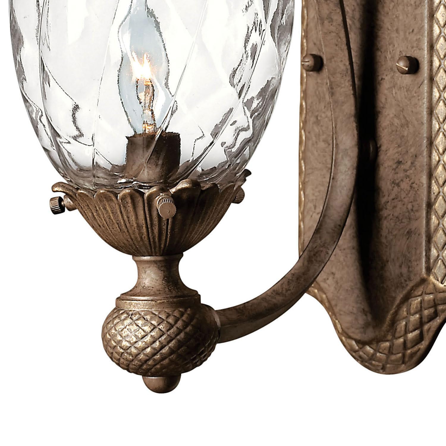 Hinkley Plantation Collection Pineapple Shaped One Light Wall Sconce in Pearl Bronze - Perfect for Bedroom, Living Room & Entryway Lighting