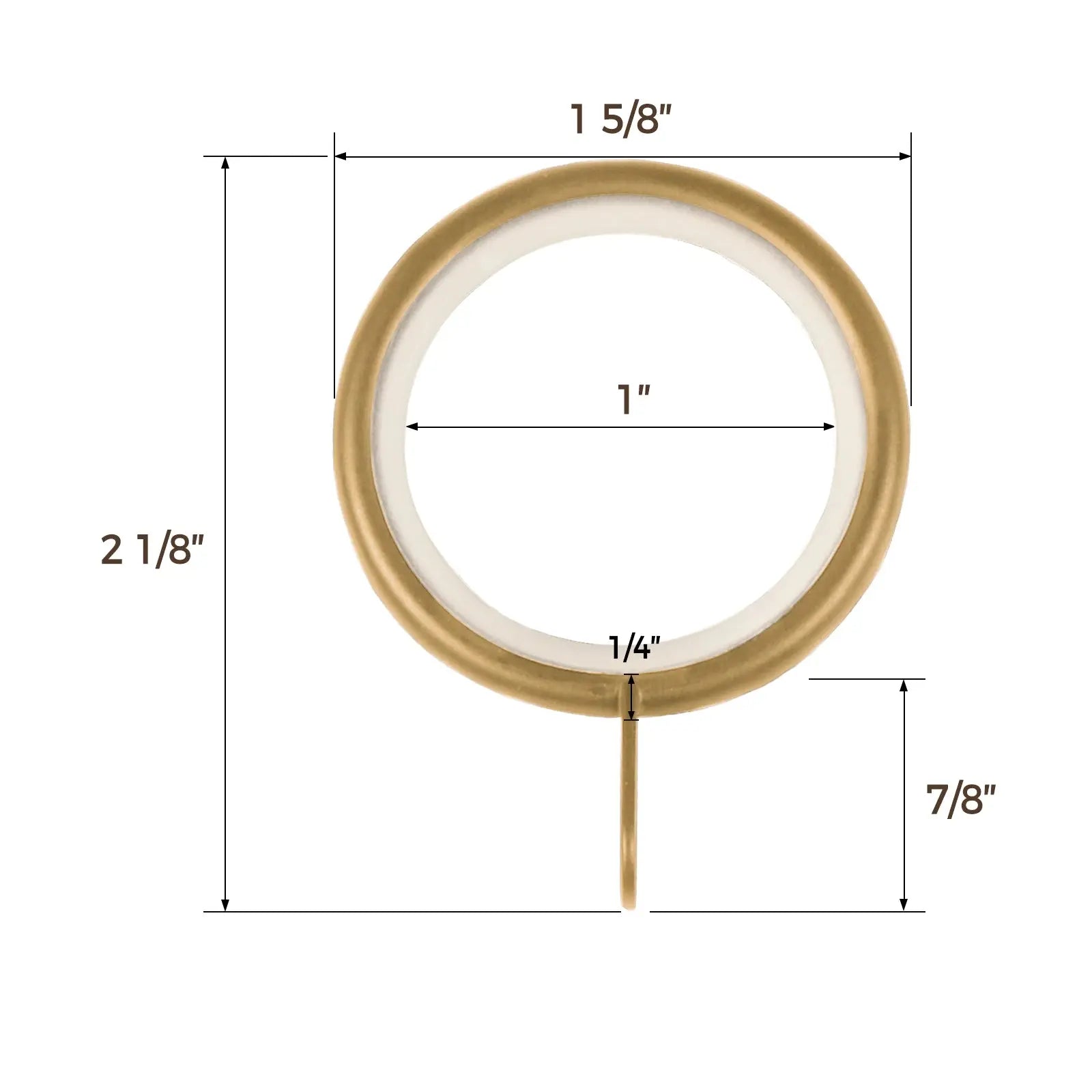 Jaylon Adjustable Curtain Rod with Rings - Extendable Window Drapery Rod for Living Room, Bedroom & Kitchen - Easy Installation for Blackout & Sheer Curtains