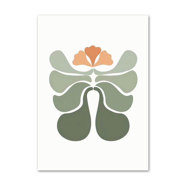 Sage Green Cut Out Canvas Posters - Modern Wall Art for Living Room, Bedroom & Office Decor