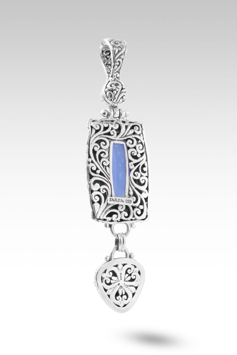 Blue Chalcedony & Blue Opal Choose Freedom Pendant™ - Elegant Spiritual Jewelry for Meditation, Yoga & Positive Energy