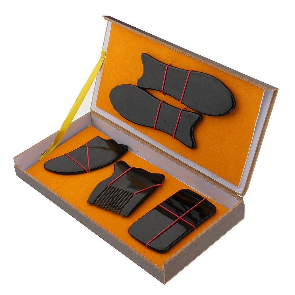 5-Piece Gua Sha Body Scraper Set for Shoulder, Hand & Leg Massage - Relieve Muscle Tension & Improve Circulation - Perfect for Home Spa, Post-Workout Recovery & Self-Care Routine