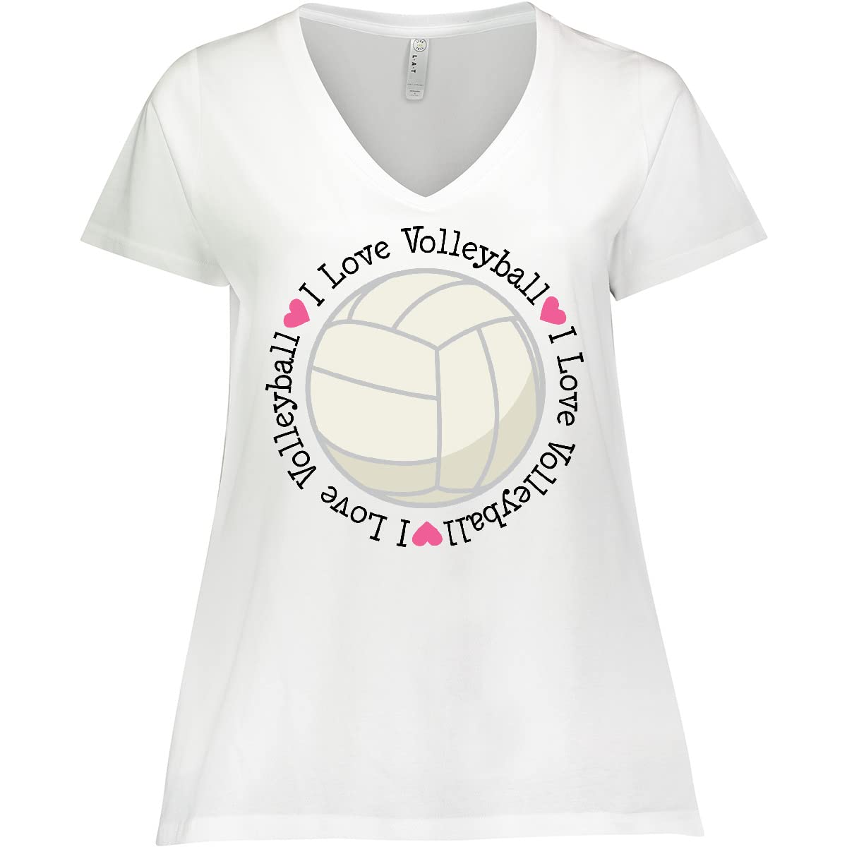 Inktastic Volleyball Gifts for Women & Girls - Plus Size V-Neck Tee - Perfect for Volleyball Players, Fans & Sports Enthusiasts