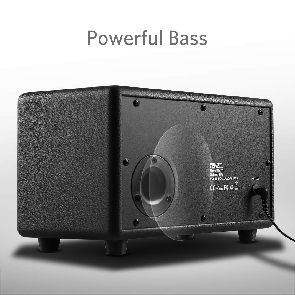 Premium Home Speaker with Rich Bass & Rotary Volume Control | Wireless Bluetooth & 3.5mm Aux Input | Ideal for Turntables, Record Players & Home Audio | AC Powered (Upgraded Version) | Perfect for Living Rooms, Bedrooms & Home Theater Systems