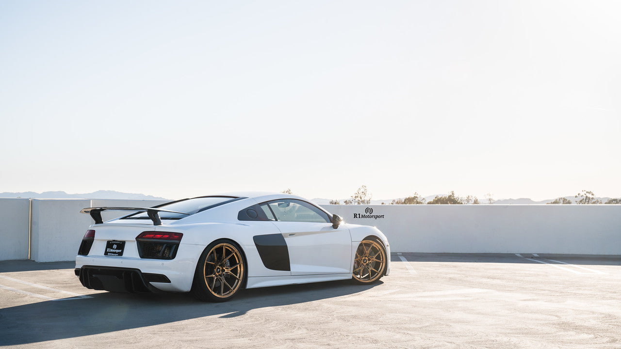 Audi R8 VRS Program 20/21 V SF 001 Polished Gold Wheel Rim - High-Performance Alloy Wheels for Luxury Sports Cars | Perfect for Racing, Car Shows & Street Driving