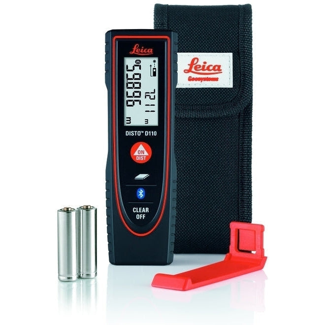 Leica Disto D110 Laser Distance Measurer - High Precision Digital Laser Tape Measure for Construction, Home Improvement & DIY Projects - Perfect for Measuring Rooms, Walls & Floors