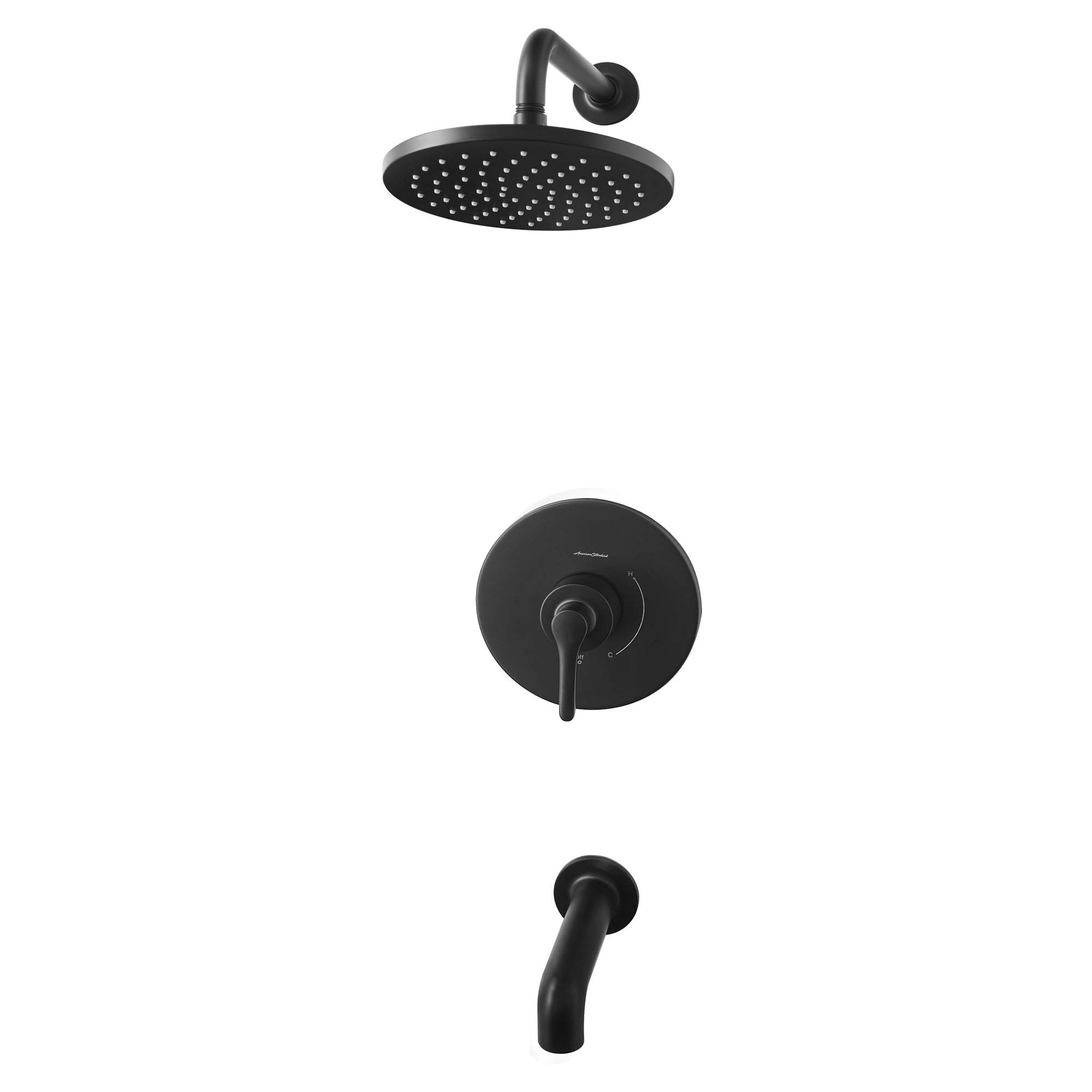 American Standard TU105508.243 Matte Black Studio S Tub and Shower Trim Kit - 1.75 GPM Water-Saving Faucet for Modern Bathrooms (Perfect for Home Renovation & Spa-Like Shower Experience)