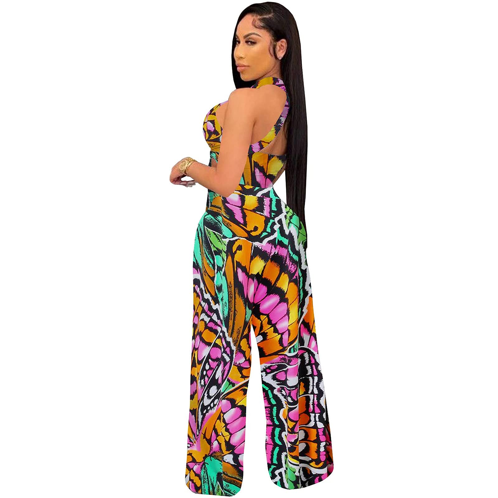 Women's 2-Piece Outfit Set - Sleeveless Printed Camisole Top & Casual Long Pants | Summer Lounge Wear, Vacation Outfits, Street Style Fashion