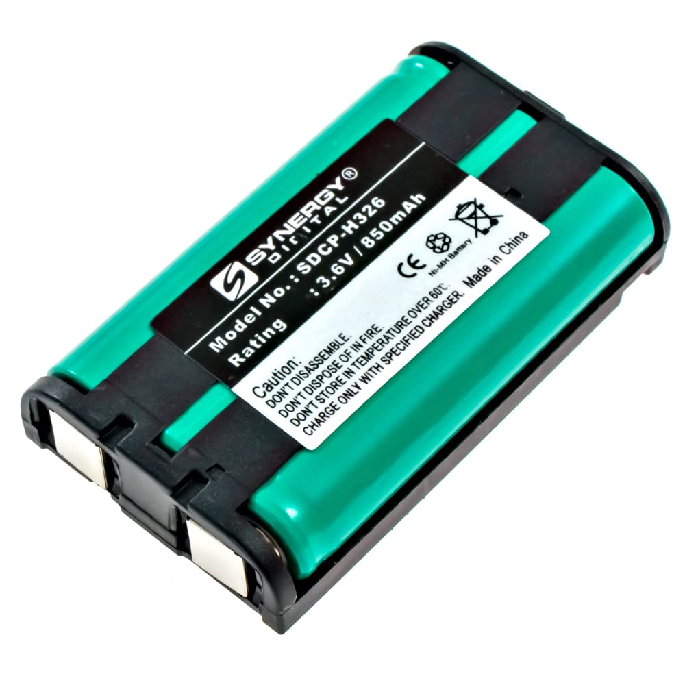 Synergy Digital Cordless Phone Batteries (2-Pack) - Ni-MH 3.6V 850mAh Replacement Batteries for Panasonic KX-TG5433 Cordless Phones | Long-Lasting Power for Home & Office Use