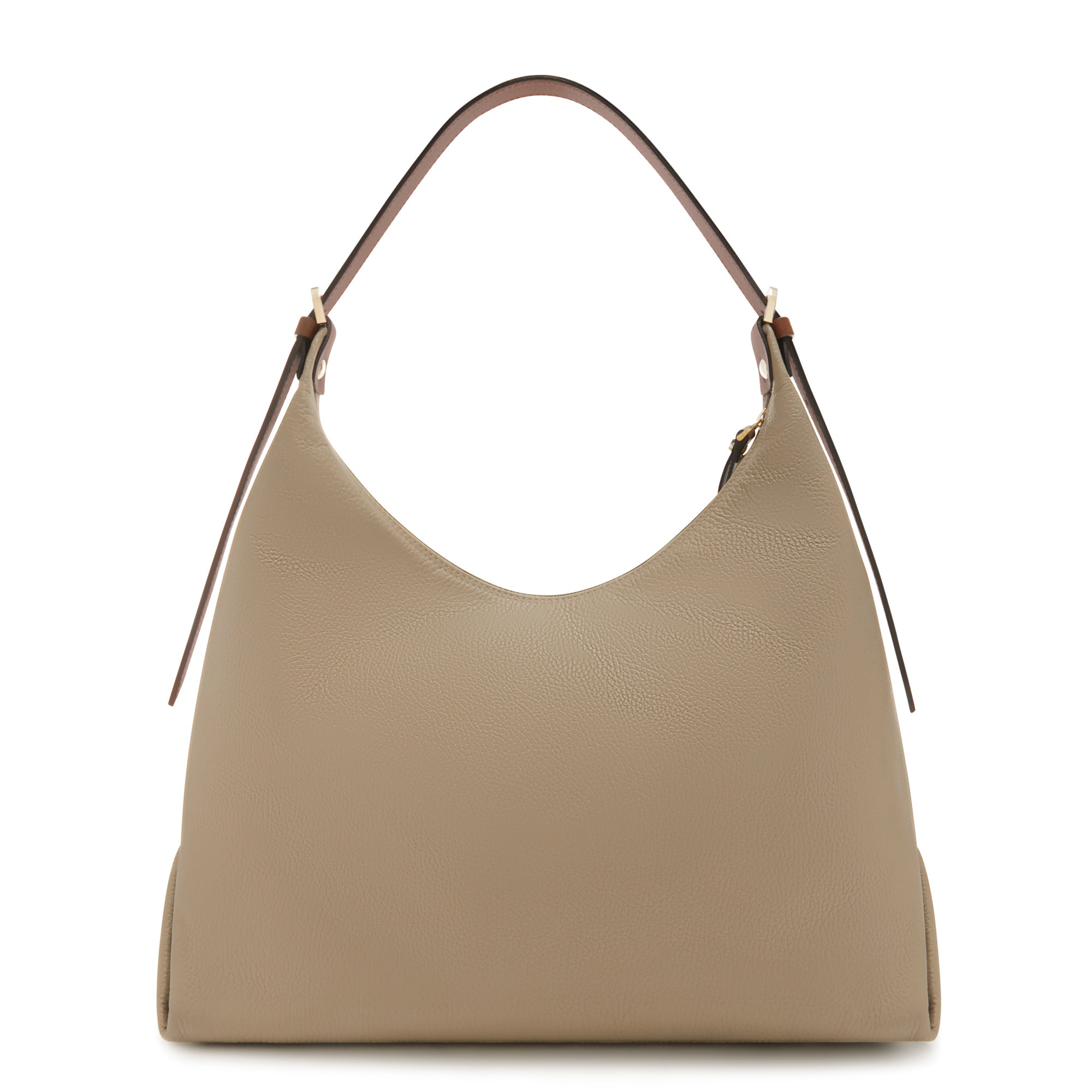 Honoré Muriel Taupe Calfskin Leather Shoulder Bag for Women - Elegant Crossbody Purse for Work, Travel & Everyday Use
