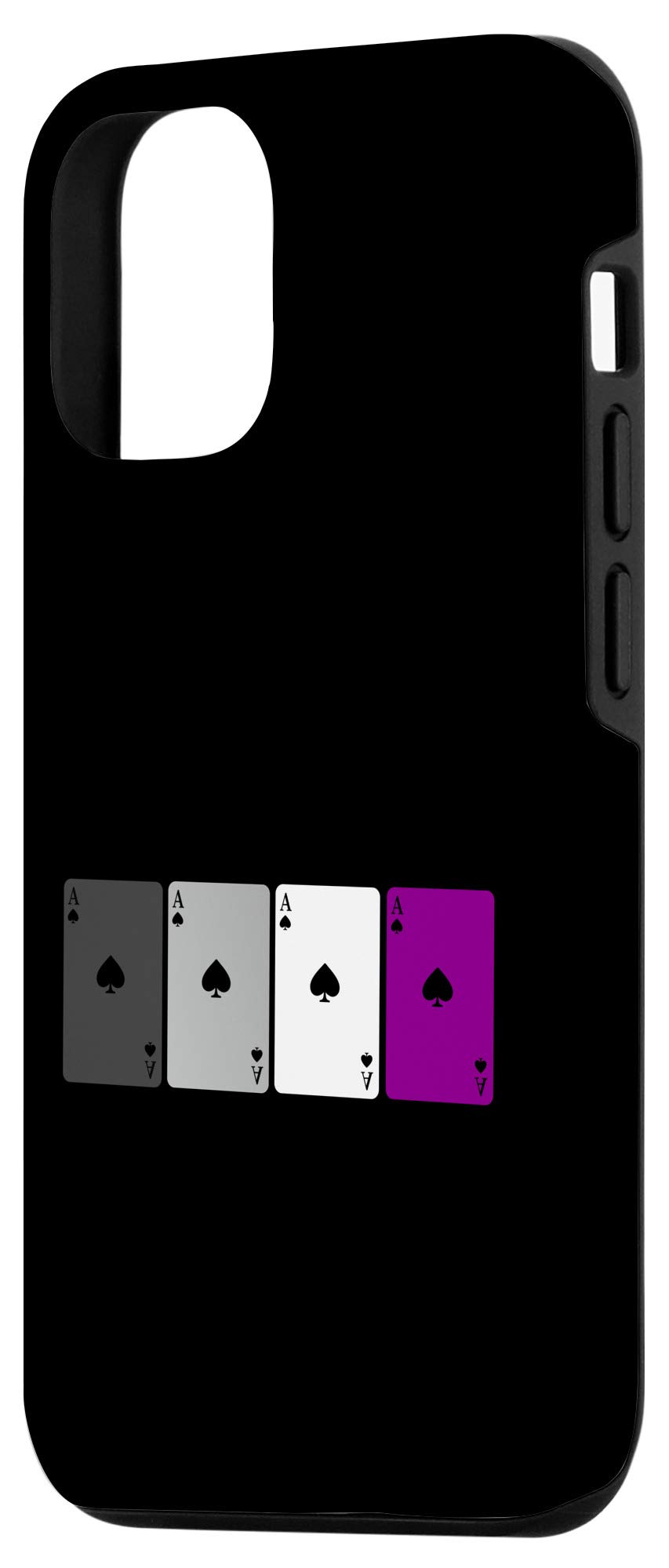 iPhone 12/12 Pro Case with Ace Playing Cards Design - Funny Asexual Pride Flag Cover for LGBT Community - Perfect for Pride Events, Asexuality Awareness & Daily Protection