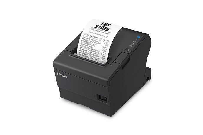 Epson TM T88VII OmniLink Single Station Thermal Receipt Printer with Fixed USB & Ethernet Ports - Ideal for Retail Stores, Restaurants, and POS Systems