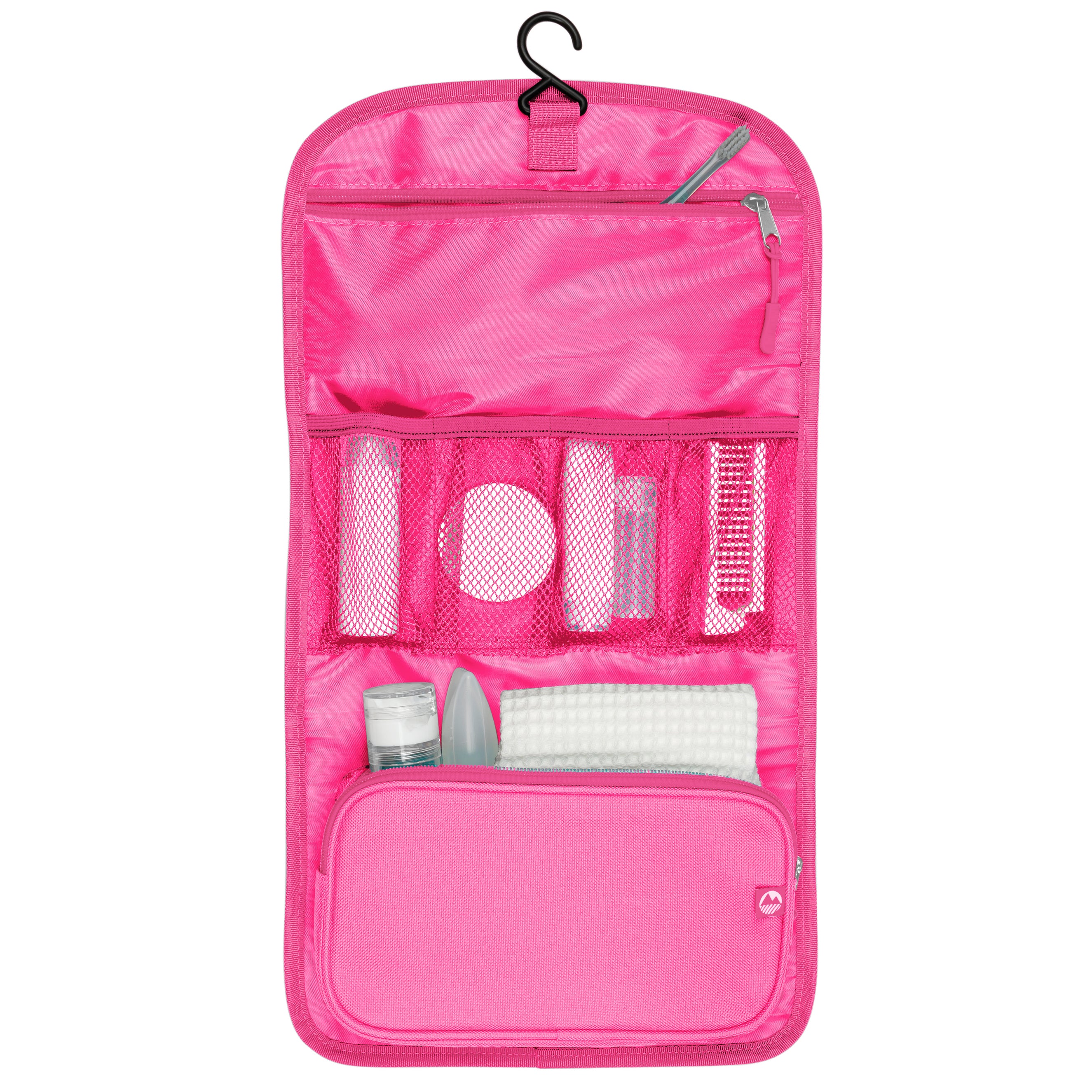 Eskdale Foldable Hanging Travel Toiletry Bag - Waterproof Cosmetic Organizer for Bathroom, Camping & Airplane Travel - Perfect for Toiletries, Makeup & Shower Essentials