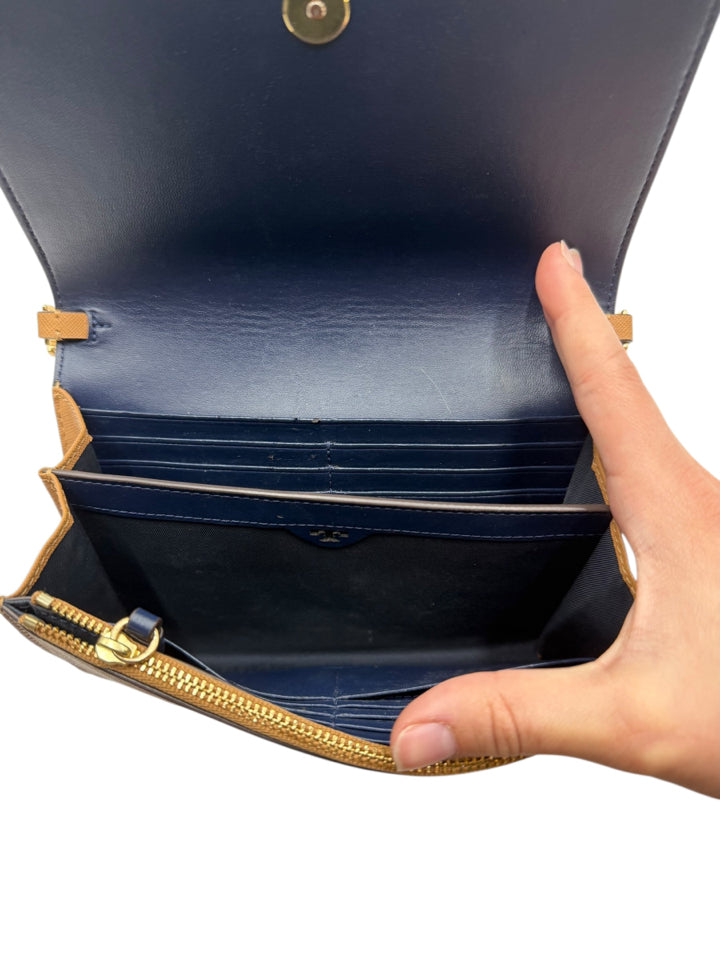 Tory Burch Saffiano Leather Wallet on Chain Crossbody Bag - Stylish & Compact for Everyday Use, Travel, and Parties