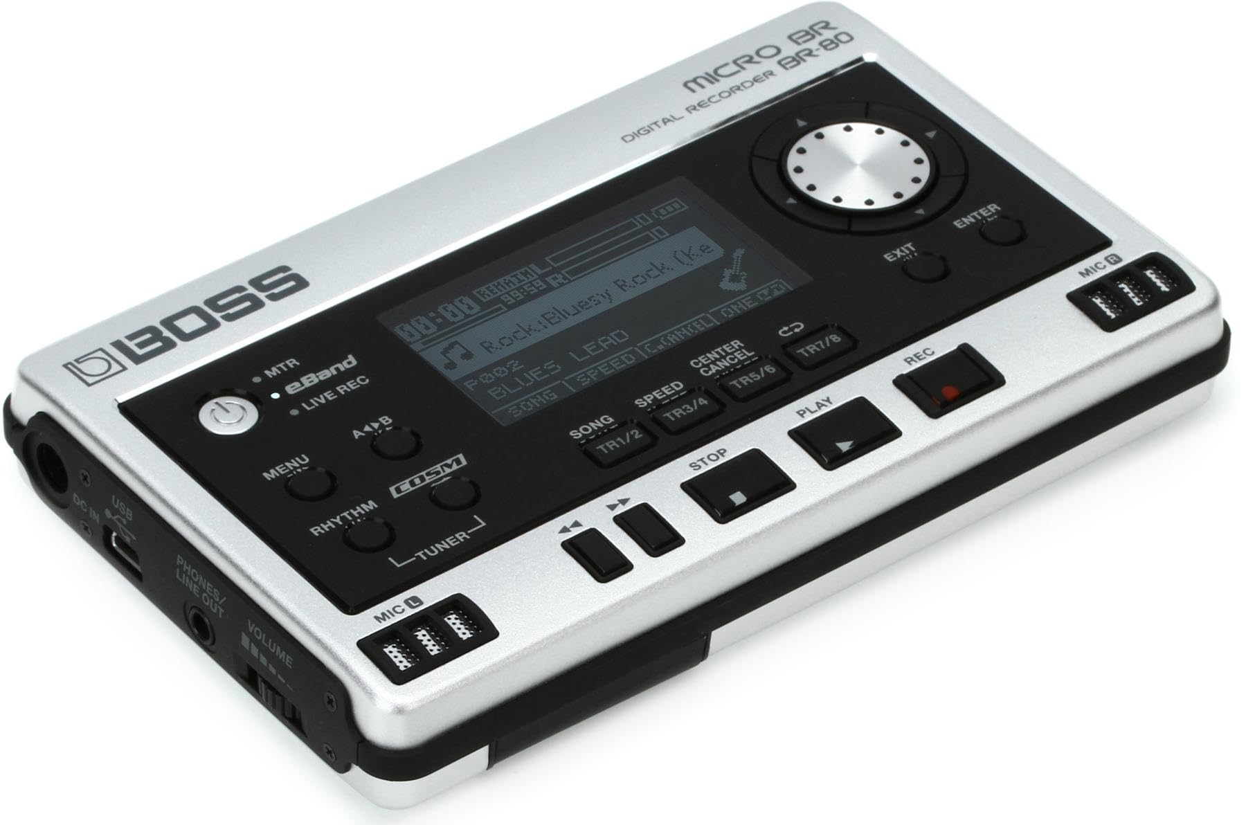 Boss MICRO BR BR-80 8-Channel Digital Audio Recorder - Professional Portable Studio for Music Recording, Podcasting & Field Interviews
