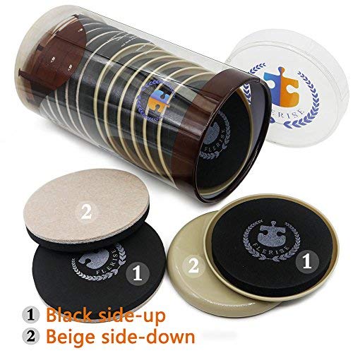 16-Piece Round Furniture Moving Kit for Carpet & Hard Floors - Heavy Duty Felt Pads for Sofas, Tables & Chairs | Easy Glide Protectors for Home & Office Use
