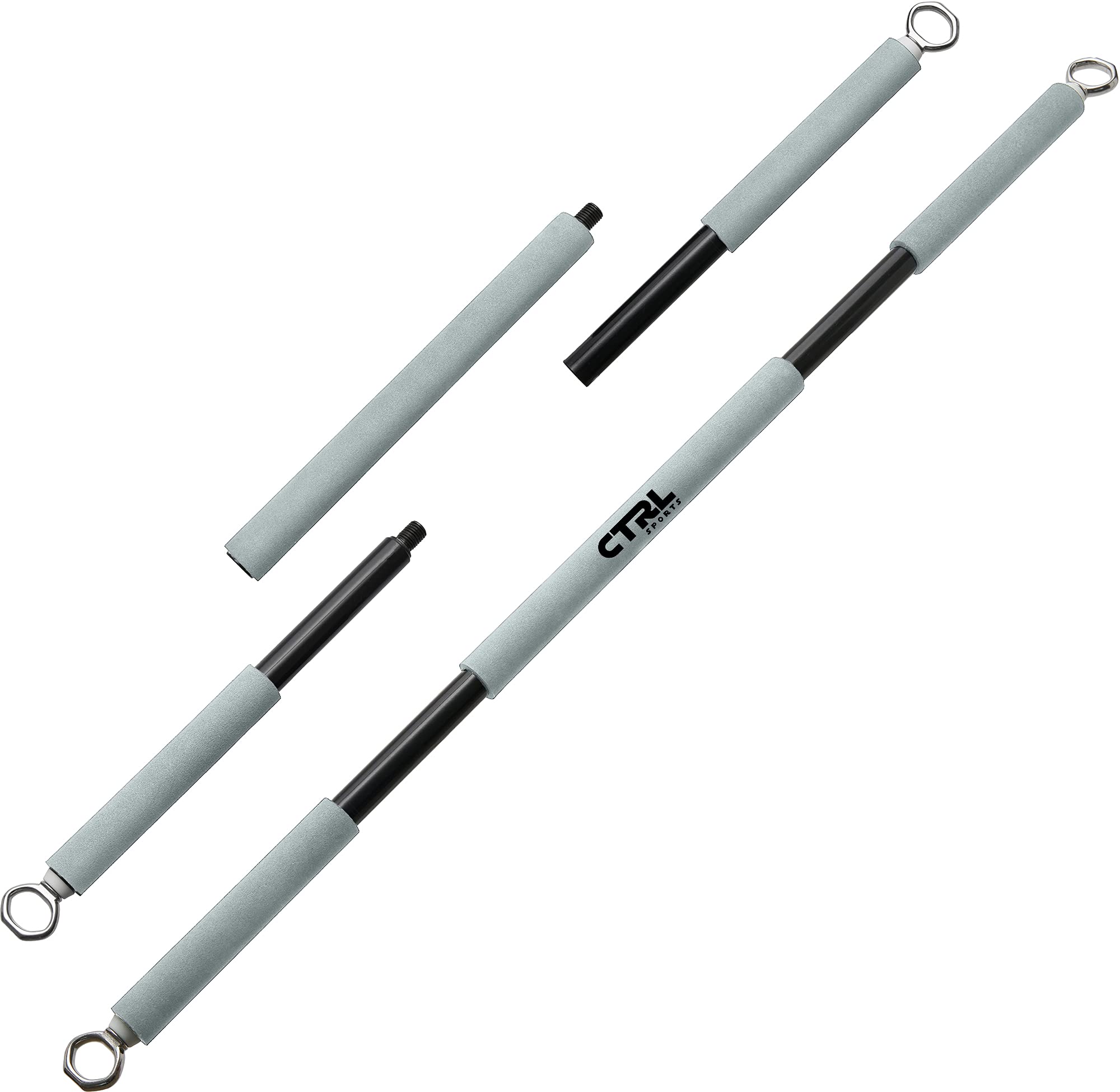 Premium Adjustable Resistance Band Bar for Full-Body Workouts – Steel Pilates Bar for Squats, Biceps, Triceps, Shoulders & Back Training – Durable 3-Piece Portable Exercise Equipment – Perfect for Home Gym, Travel Fitness & Strength Training