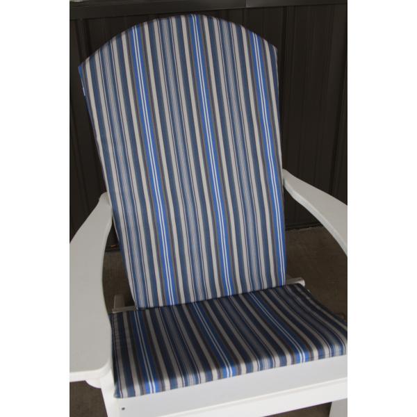Premium Full Adirondack Chair Cushion Set - Waterproof Outdoor Patio Furniture Cushions with Ties - Comfortable Seat & Back Cushions for Garden, Deck, Poolside Relaxation