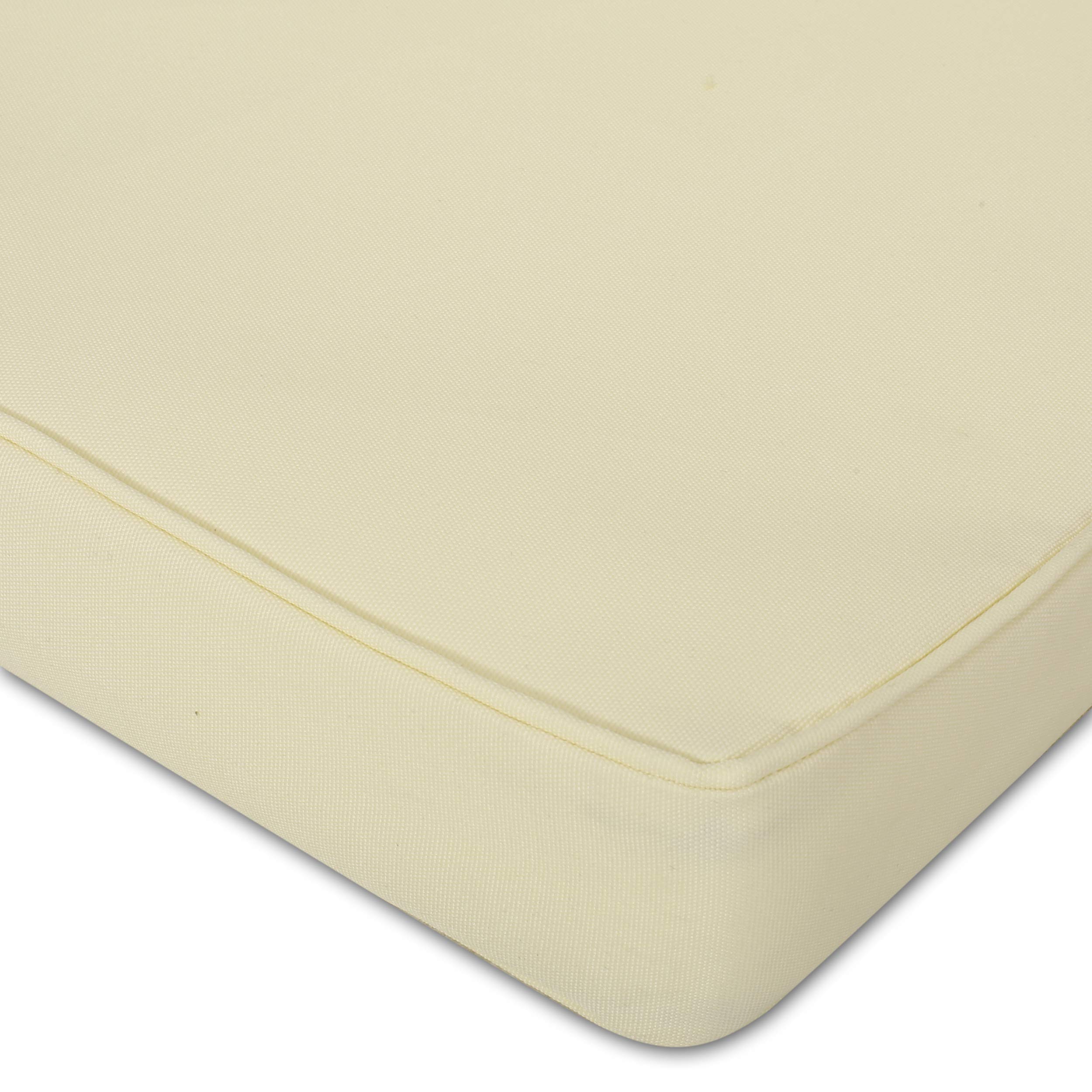 Christopher Knight Home Gavin Outdoor Water Resistant Fabric Club Chair Cushions - 1 Pack Cream - Weatherproof Patio Furniture Cushions for Garden, Poolside & Deck Lounge Chairs