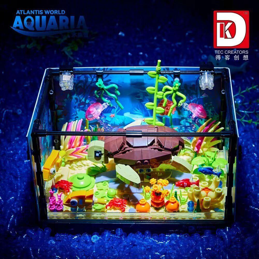 DK Underwater World Aquaria Series - Premium Fish Tank Decorations for Home & Office | Enhance Your Aquarium with Stunning Underwater Scenes