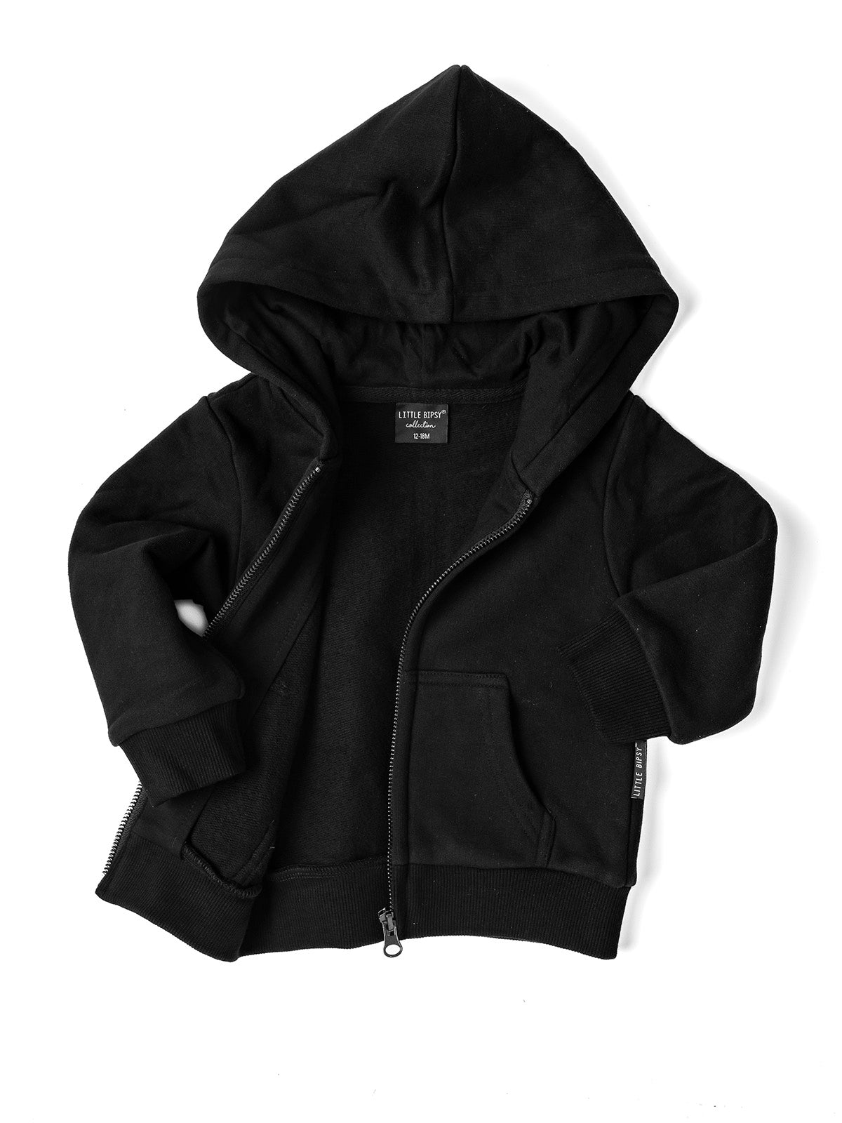 Classic Black Zip-Up Hoodie for Men & Women - Comfortable Casual Wear for Outdoor Activities, Gym, and Everyday Use