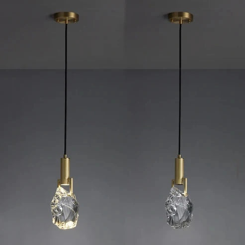 Modern Crystal Pendant Light - Elegant Ceiling Fixture for Dining Room, Kitchen Island & Bedroom Decor | Dimmable LED Chandelier Lighting