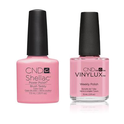 CND Shellac & Vinylux Combo - Blush Teddy Nail Polish Set | Long-Lasting Gel & Lacquer Manicure Kit for Salon-Quality Nails at Home | Perfect for Weddings, Parties & Special Occasions