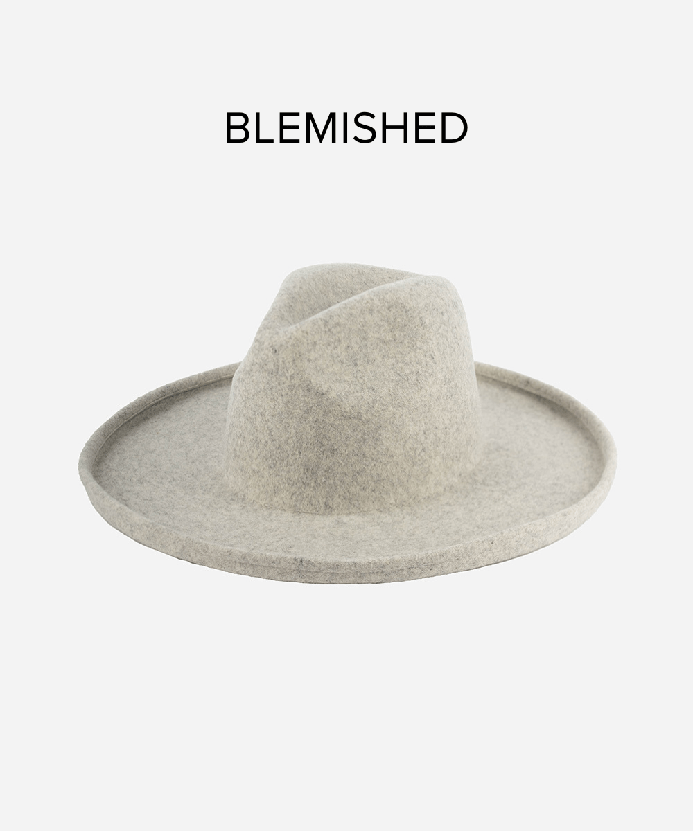 Cara Loren Pencil Brim Hat - Heather Grey Blemished | Fashionable Sun Hat for Women, Outdoor Activities & Beach Vacations