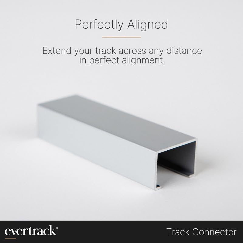 Ceiling Mounted Curtain Track Rail System - 12ft Anodized Silver Aluminum Curtain Rod for Drapes, Room Dividers & Window Treatments | Made in USA | Perfect for Living Room, Bedroom & Office Partitions