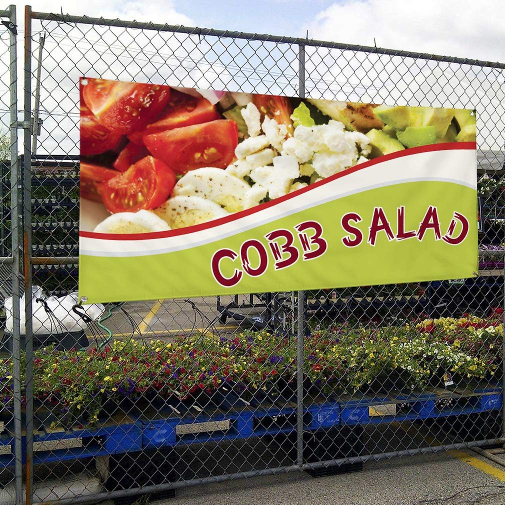Vinyl Banner 12x30Inches - Weatherproof Outdoor Sign for Restaurants & Food Advertising