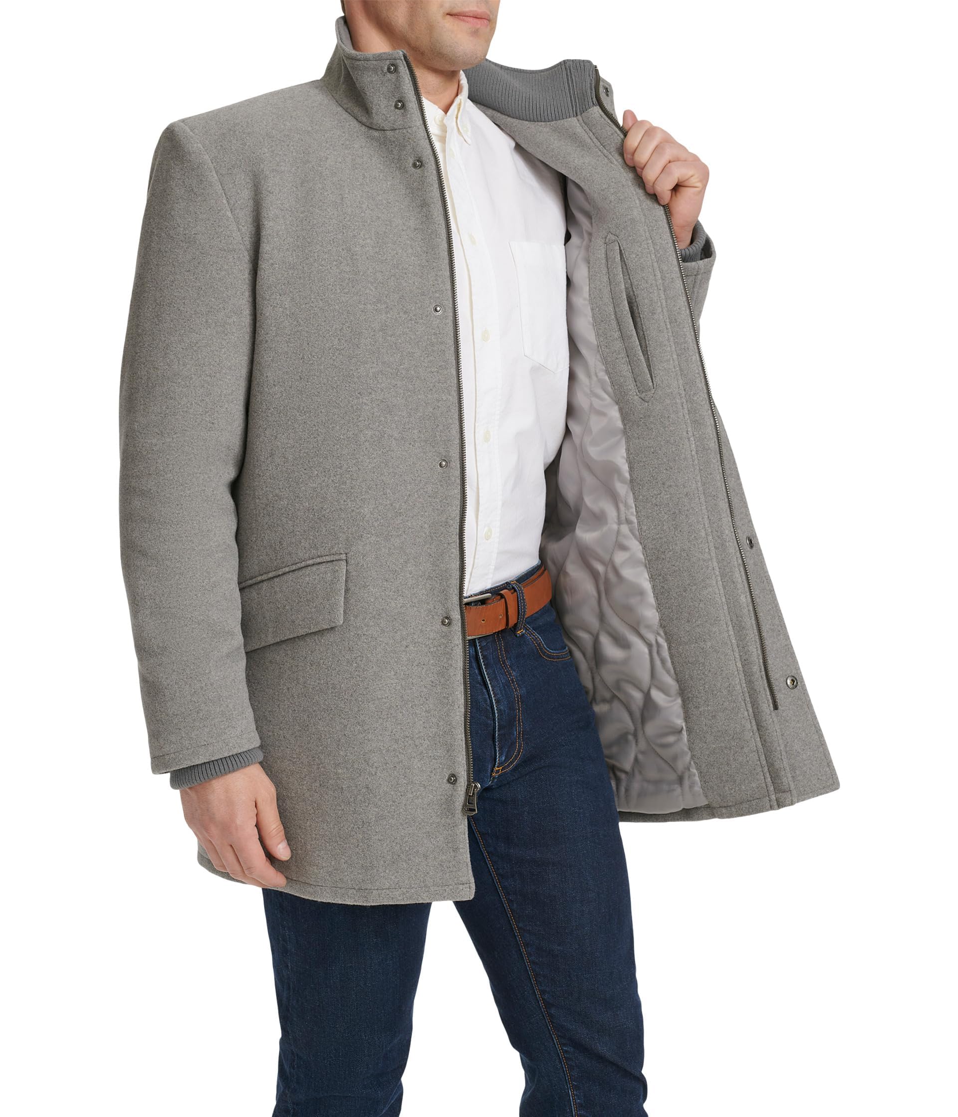 Cole Haan Men's Casual Cold Weather Soft Coat - Lightweight Winter Jacket for Men, Water-Resistant & Warm - Perfect for Outdoor Activities, Travel & Daily Wear