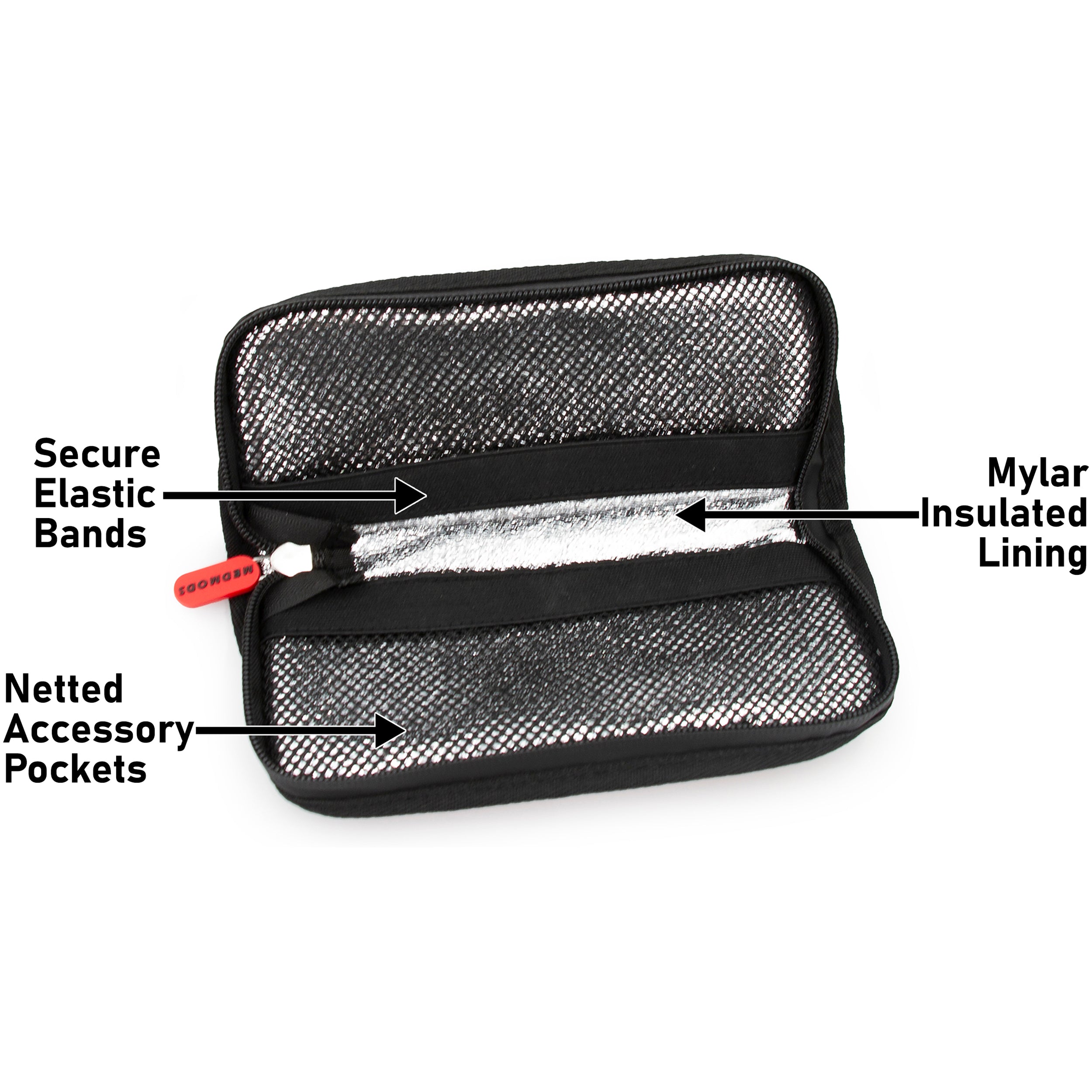 CASEMATIX Compact Travel Case for Contact Lenses - Holds 24 Daily Contacts with Insulated Left & Right Storage - Includes Contact Lens Case - Perfect for Travel, Gym & On-the-Go Use
