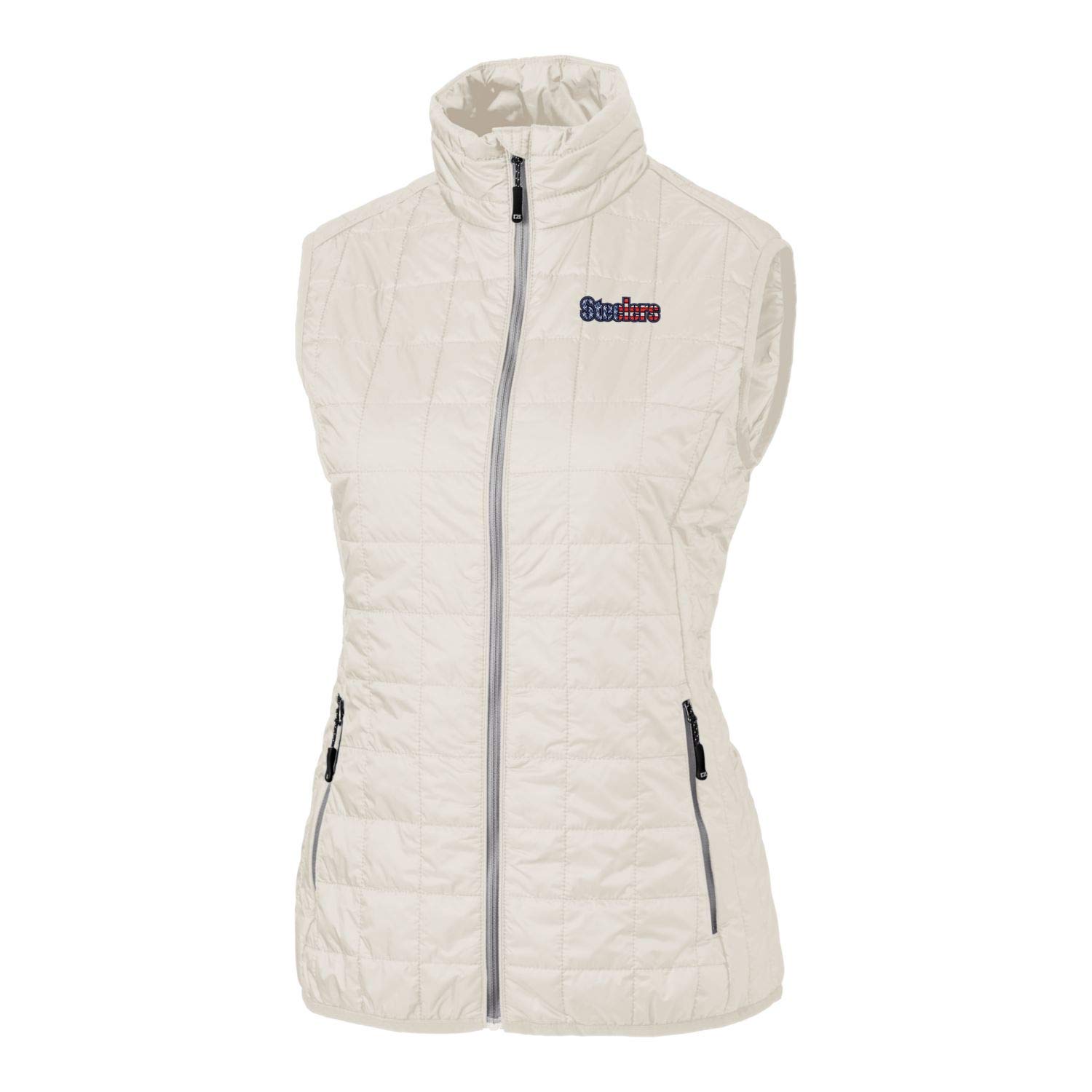 Cutter & Buck Women's NFL Americana Rainier Full-Zip Vest - Lightweight Water-Resistant Jacket for Football Fans, Outdoor Activities & Game Day Outfits