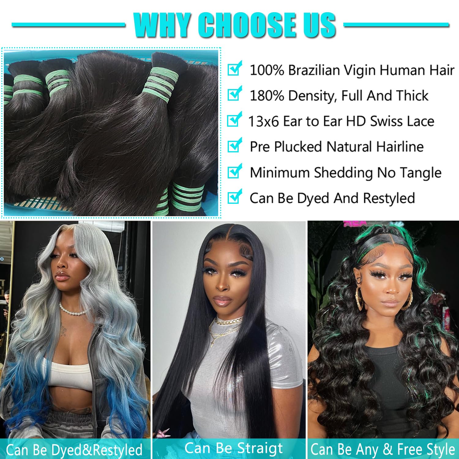 30 Inch 13x6 HD Lace Front Wigs Human Hair - 200% Density Pre-Plucked with Baby Hair | Glueless Frontal Wig for Black Women | Perfect for Daily Wear, Special Occasions & Protective Styling