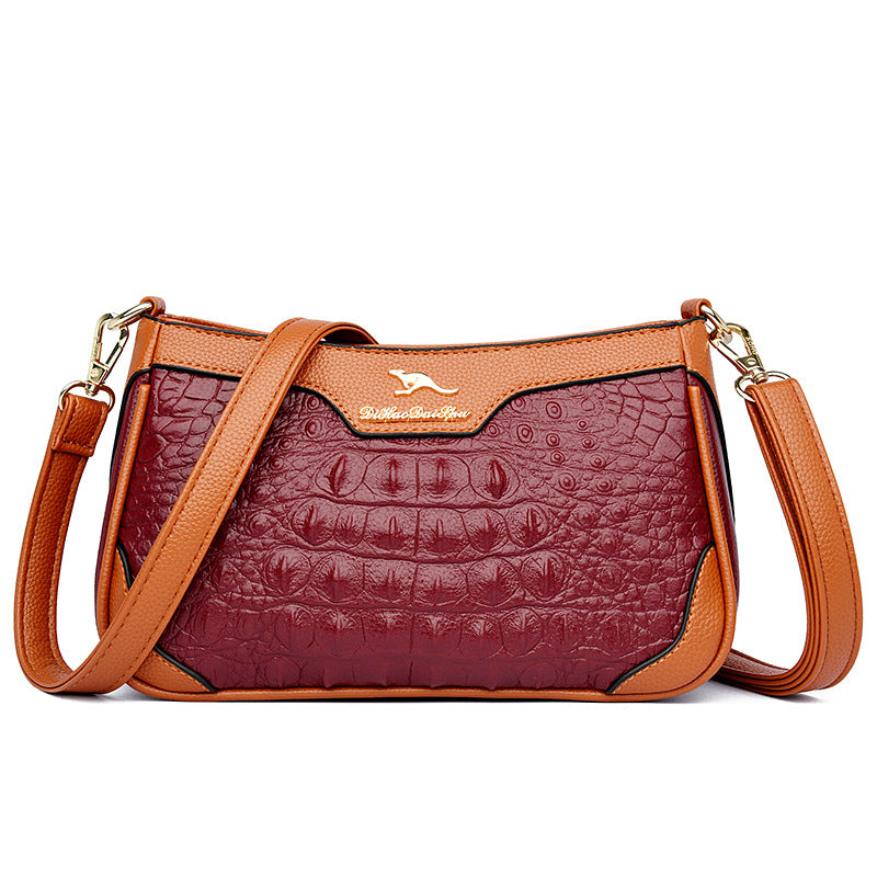 Stylish Alligator Pattern Crossbody Bag for Women - Perfect for Work, Travel & Everyday Use