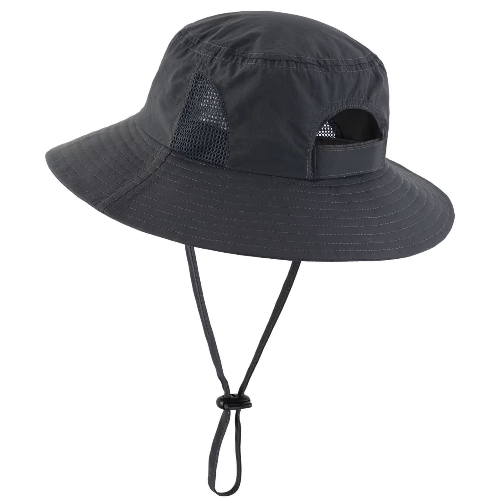UPF 50+ Kids Sun Hat with Ponytail Hole - Adjustable Bucket Hat for Girls, Toddler Summer Beach Hat for Outdoor, Swimming, Playground & Vacation Protection
