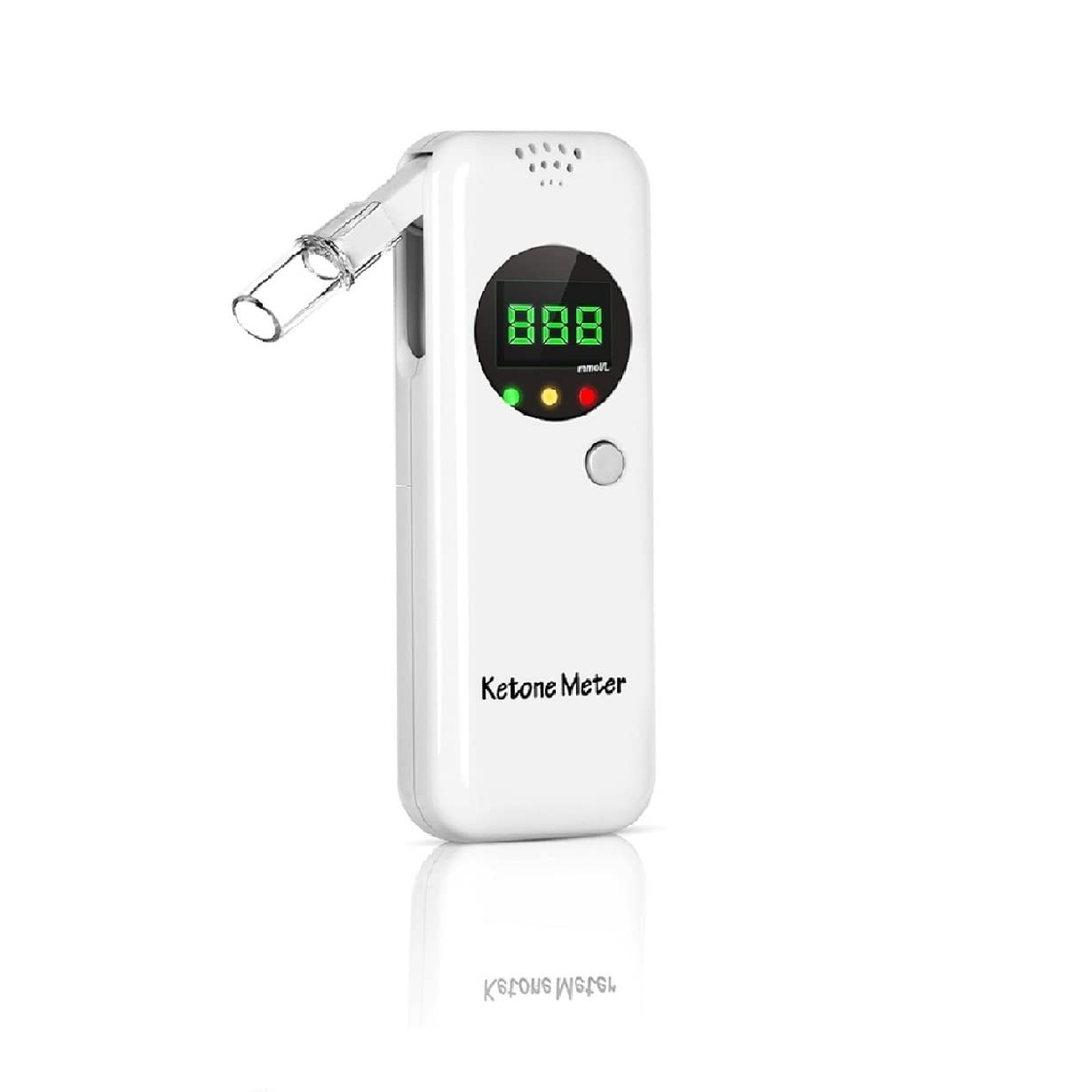 Ketone Breathalyzer - Digital Ketosis Breath Meter with 10 Disposable Mouthpieces | Accurate Ketosis Testing for Keto Diet & Weight Loss | Perfect for Home Use, Fitness Tracking & Health Monitoring