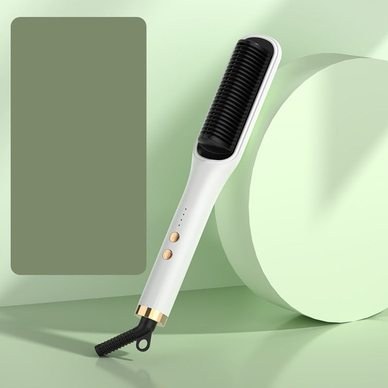 Anion Hair Straightener Brush - Electric Hair Curler & Straightening Comb for Smooth, Frizz-Free Styling - Perfect for Home Use, Travel & Salon-Quality Results