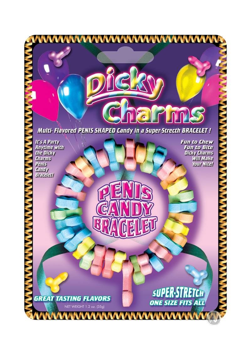 Funny Dicky Charms Penis Candy Bracelet - Edible Gag Gift for Bachelorette Parties, Birthday Pranks & Adult Humor Gifts - Perfect for Bachelorette Party Favors, Girls Night Out & Funny Gift Exchanges