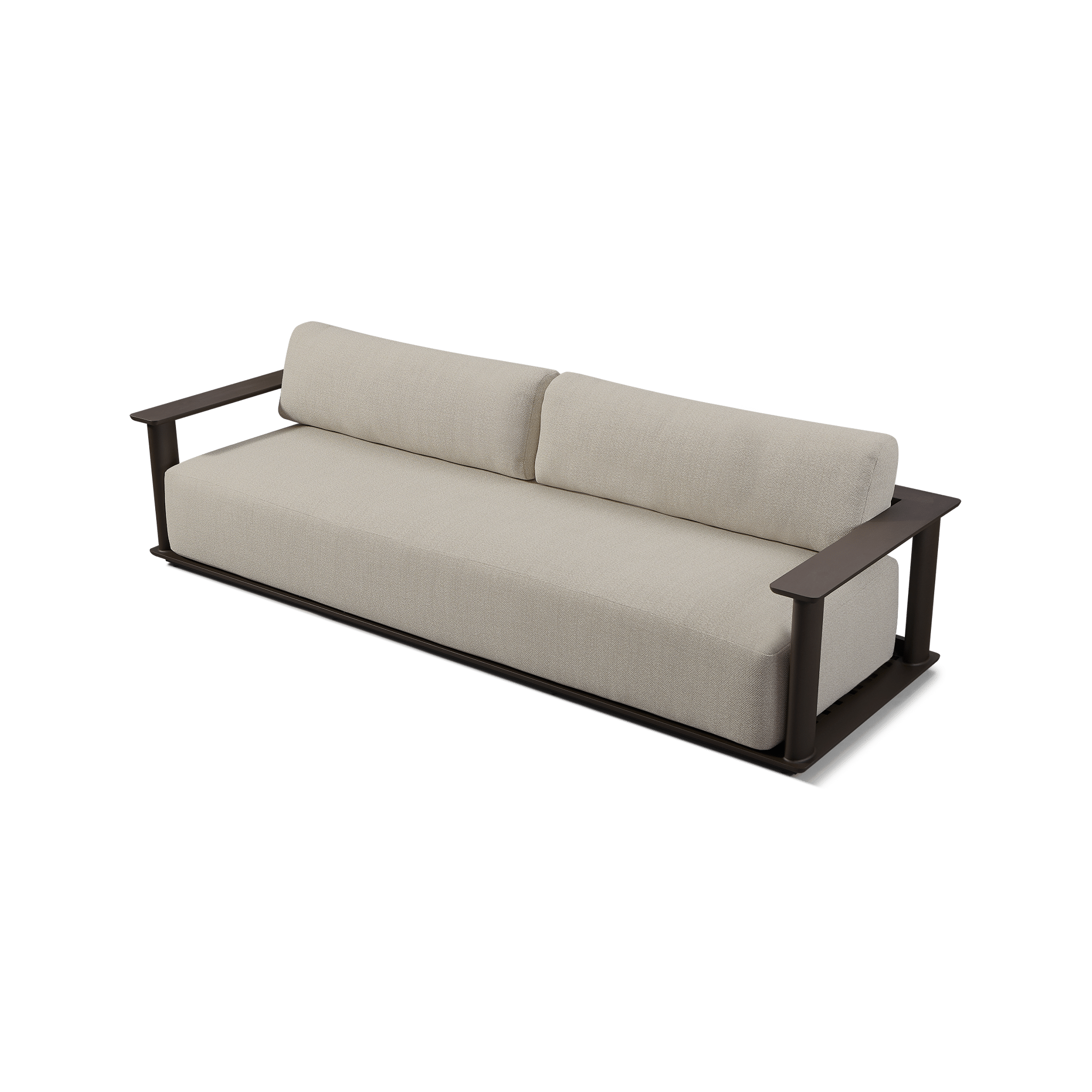 Newport Aluminum Outdoor Sofa Set 108 - Modern Patio Furniture for Garden, Poolside, and Backyard Relaxation
